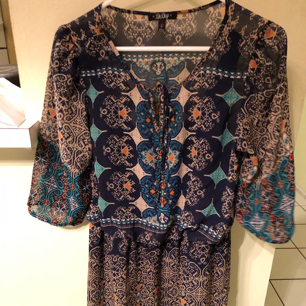 BeBop Long Sleeve silky dress in size Medium